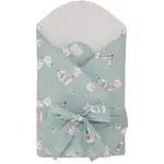 EKO Zavinovačka bavlněná s kokosovou vyjímatelnou vložkou a mašlí Dogs Mint 75x75 cm