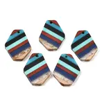 Transparent Resin & Walnut Wood Pendants
