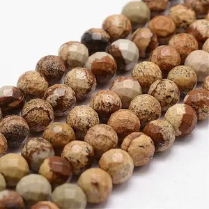 Natural Picture Jasper Beads Strands