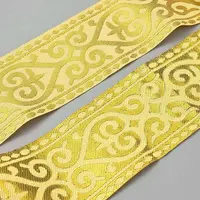 Ethnic Style Polyester Jacquard Flower Ribbon