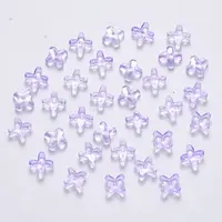 Transparent Spray Painted Glass Beads