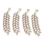 Autumn Theme Brass Micro Pave Cubic Zirconia Pendants