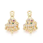 Brass Micro Pave Cubic Zirconia Pendants