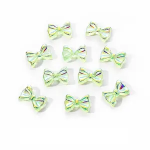 Electroplated Bowknot Resin Cabochons