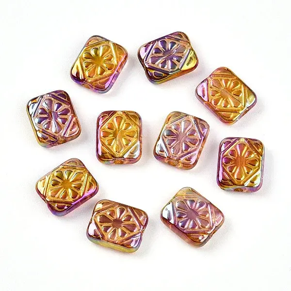 UV Plating Iridescent Opaque Acrylic Beads