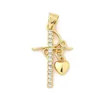 Brass Micro Pave Cubic Zirconia Pendants