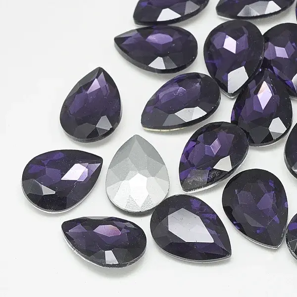 Pointed Back Glass Rhinestone Cabochons