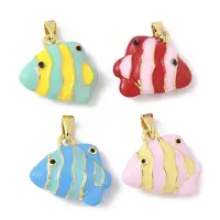 Brass Enamel Pendants