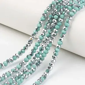 Electroplate Opaque Glass Beads Strands