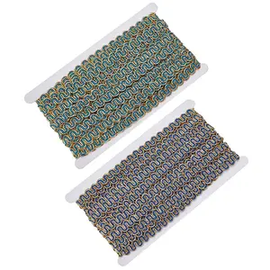 2 Bundles 2 Colors Polyester Wavy Lace Ribbon