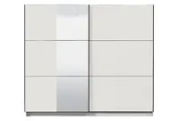 Šatní skříň s posuvnými dveřmi a zrcadlem catalina 240 - bílá