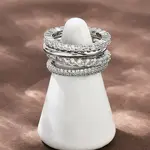 Brass Micro Pave Cubic Zirconia Plain Band Finger Rings for Women