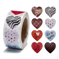 Heart Shaped Stickers Roll