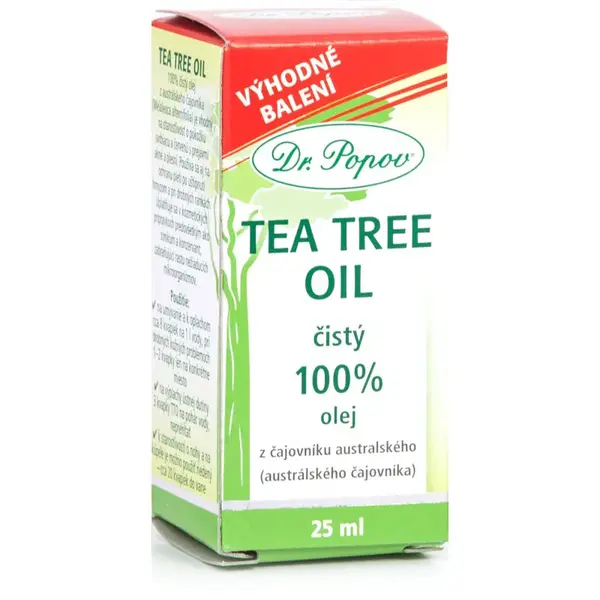 Dr. Popov Tea Tree Oil 100% čajovníkový olej lisovaný za studena s antiseptickým účinkem 25 ml