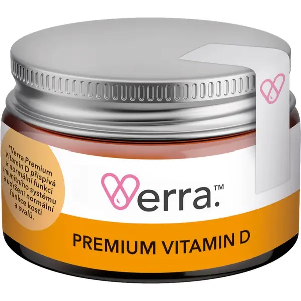 Verra Premium Vitamin D vitamin D pro podporu imunity, kostí a činnosti svalů 30 cps