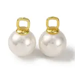 Rack Plating Brass & Shell Pearl Ball Pendants