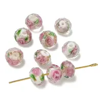 Handmade Gold Sand Lampwork Beads