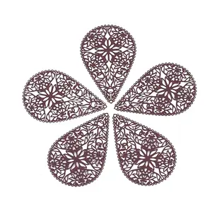 430 Stainless Steel Filigree Pendants