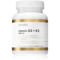 Venira Vitamin D3 + K2 kapsle pro podporu imunity a optimální růst i vývin kostí 80 cps