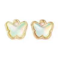 Rack Plating Alloy Glass Charms