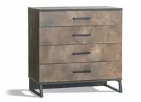 Šuplíková komoda falko - dub rebap/bronz