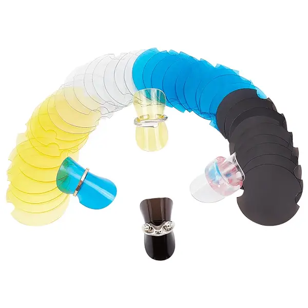 40Pcs 4 Colors Plastic Jewelry Ring Display Planks