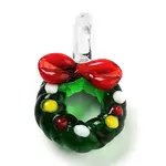 Colorful Transparent Handmade Lampwork Pendants for Christmas