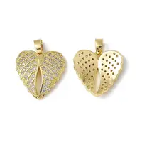 Brass Micro Pave Cubic Zirconia Pendants