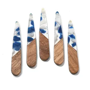 Resin and Walnut Pendants