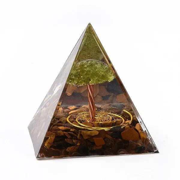 Resin Orgonite Pyramid Home Display Decorations