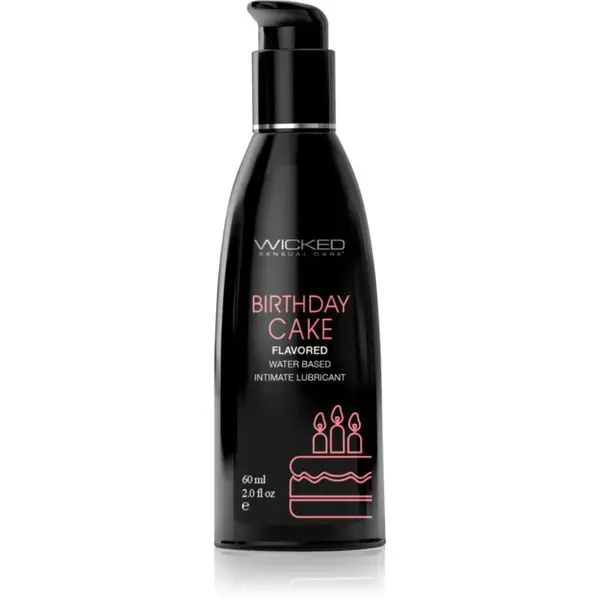 Wicked Aqua Flavored lubrikační gel s příchutí Birthday Cake 60 ml