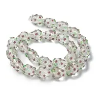 Handmade Foil Lampwork Bumpy Beads Strands