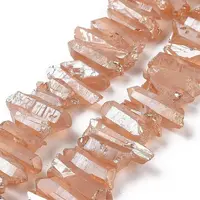 Natural Quartz Crystal Points Beads Strands
