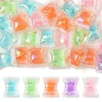 32Pcs UV Plating Rainbow Iridescent Acrylic Beads