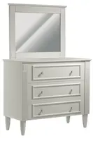 Zásuvková komoda se zrcadlem esme - šedá