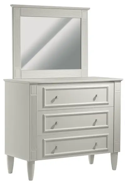 Zásuvková komoda se zrcadlem esme - šedá