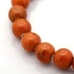 Handmade Fancy Antique Glazed Porcelain Ceramic Round Beads Strands