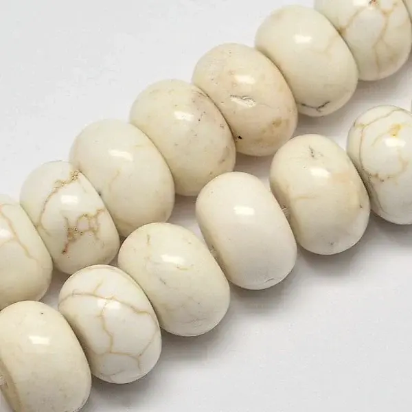 Rondelle Natural Magnesite Beads Strands