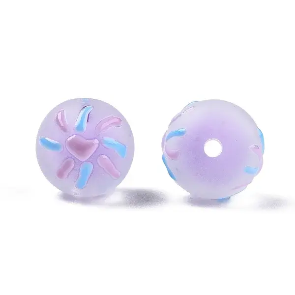 Frosted Acrylic Enamel Beads