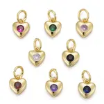 Brass Micro Pave Cubic Zirconia Charms