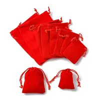 30Pcs Rectangle Velvet Pouches