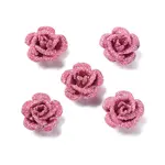 3D Rose Flower Baking Paint Aluminum Beads