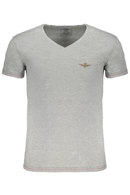 ERONAUTICA MILITARE MEN'S GRAY SHORT SLEEVE T-SHIRT