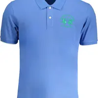 LA MARTINA MEN'S BLUE SHORT SLEEVED POLO SHIRT