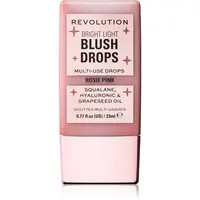 Revolution Bright Light Blush Drops tekutá tvářenka odstín Pink Rosie 23 ml