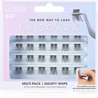 KISS Falscara Wisp trsové nalepovací řasy s uzlíkem Shorty 24 ks