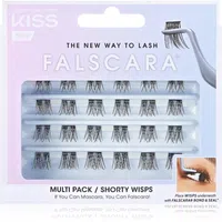 KISS Falscara Wisp trsové nalepovací řasy s uzlíkem Shorty 24 ks
