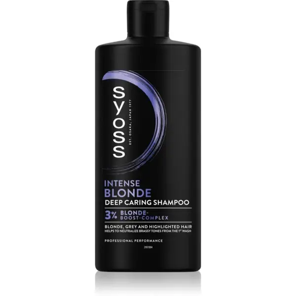 Syoss Intense Blonde fialový šampon pro blond a šedivé vlasy 440 ml