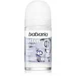 Babaria Deodorant Cotton antiperspirant roll-on s vyživujícím účinkem 50 ml