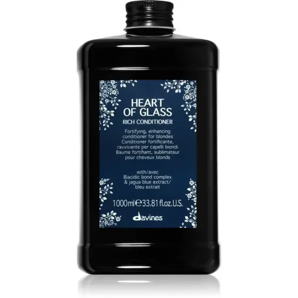 Davines Heart of Glass Rich Conditioner posilující kondicionér pro blond vlasy 1000 ml